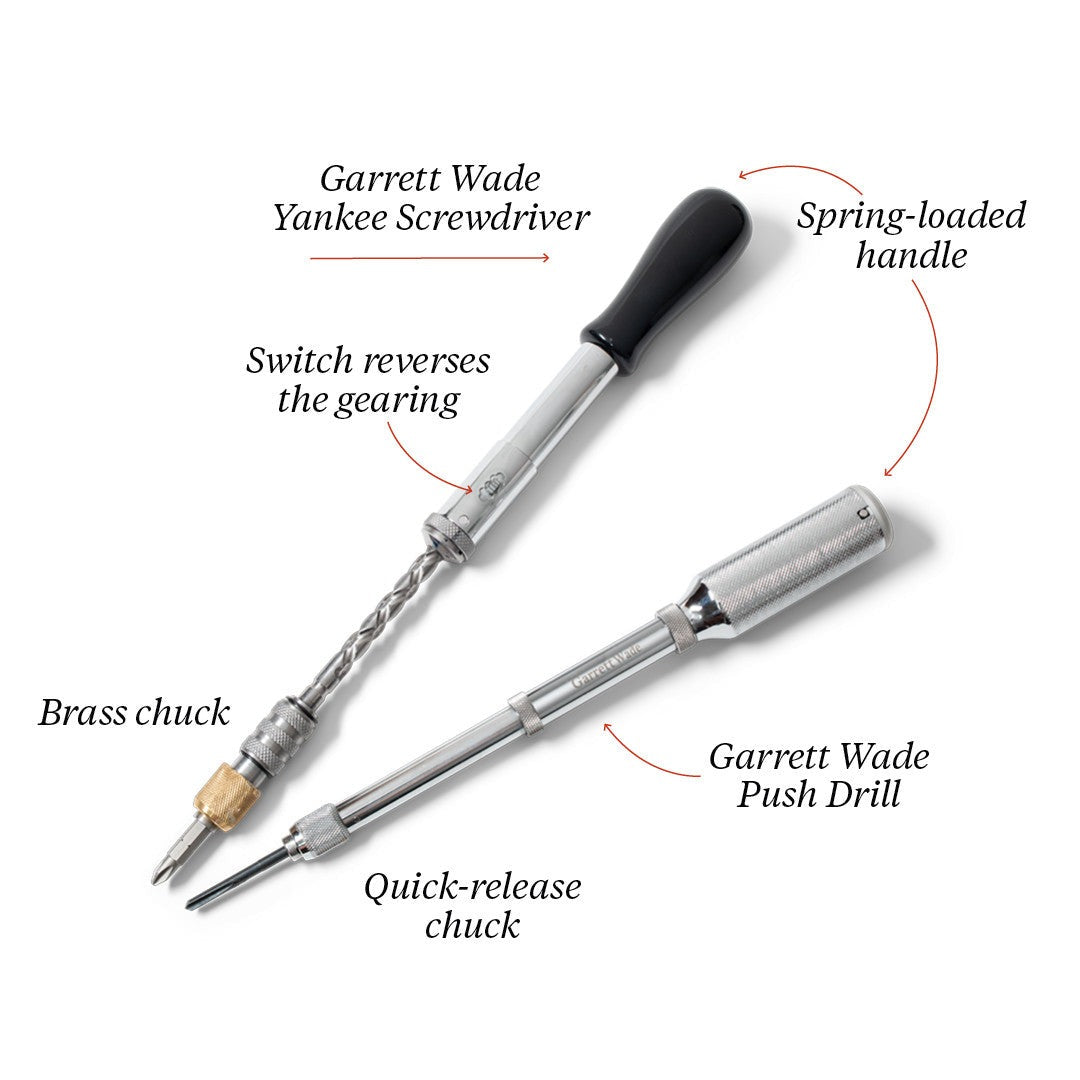 Garrett Wade Push Drill & Yankee Screwdriver Set