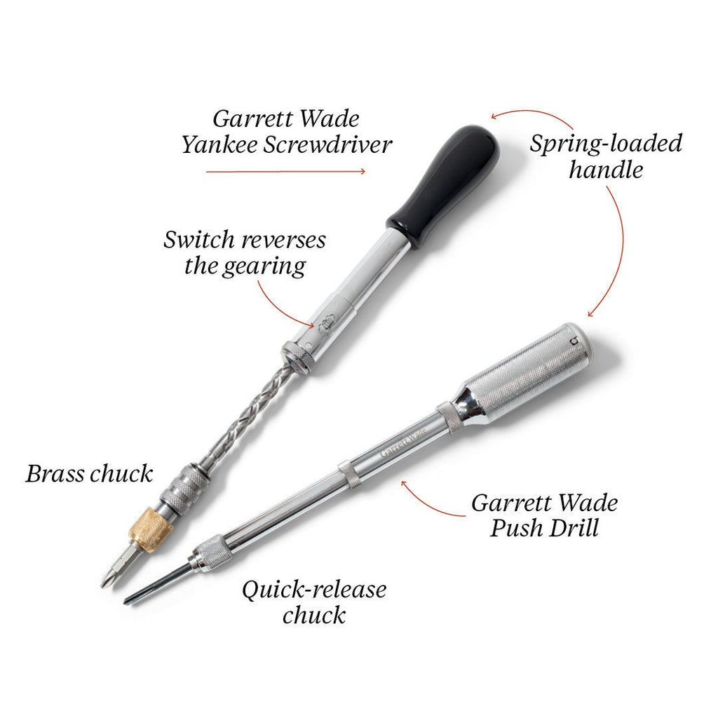Garrett Wade Push Drill & Yankee Screwdriver Set