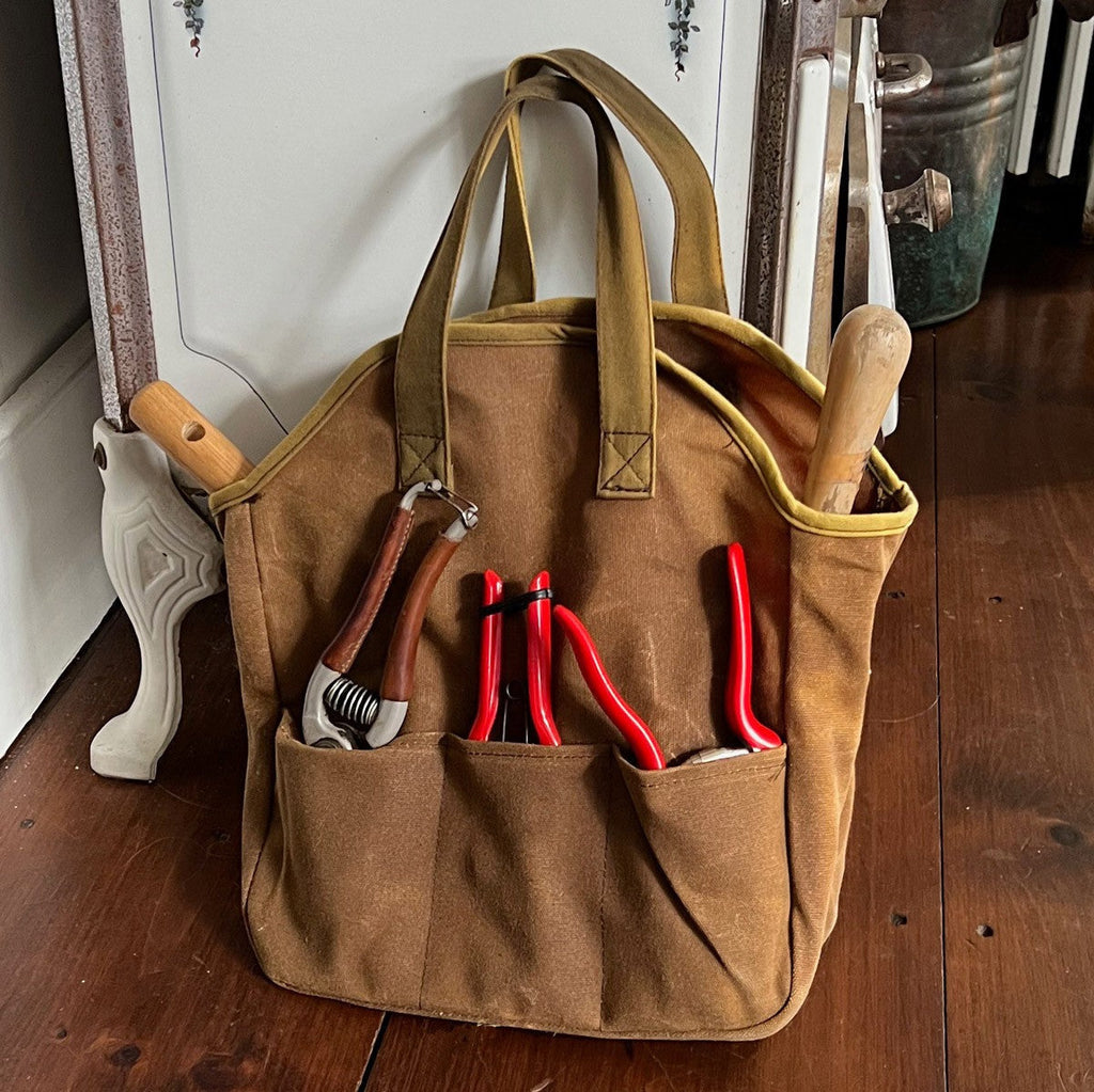 Waxed Cotton Gardening Tote