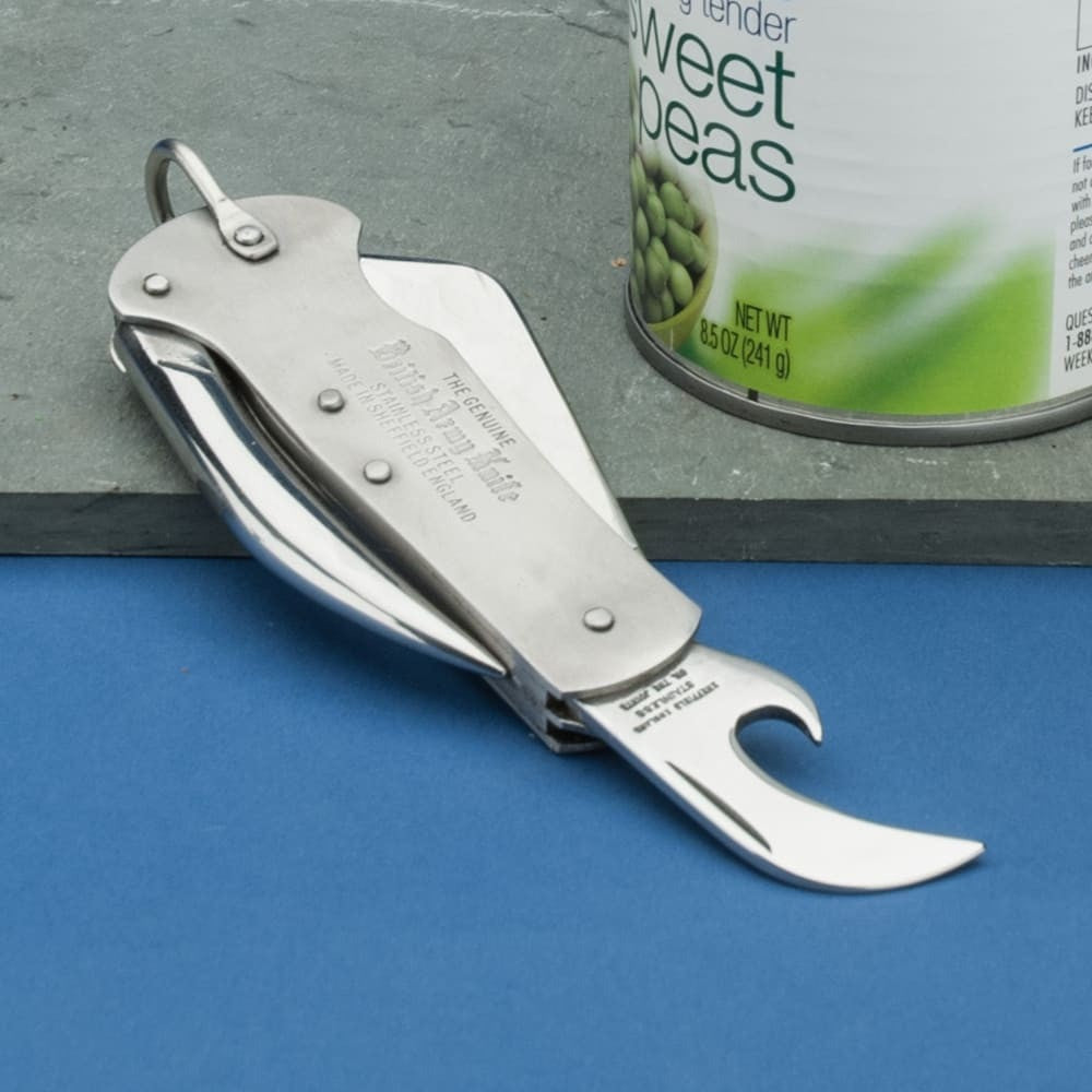 Three Bladed British Navy Knife with Marlinspike