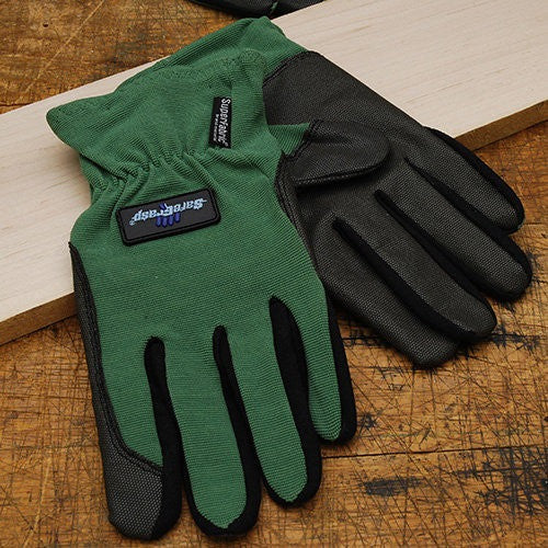 Green Safety Garden Gloves - Large