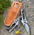 Bypass & Flower Pruner Set with Leather Sheath