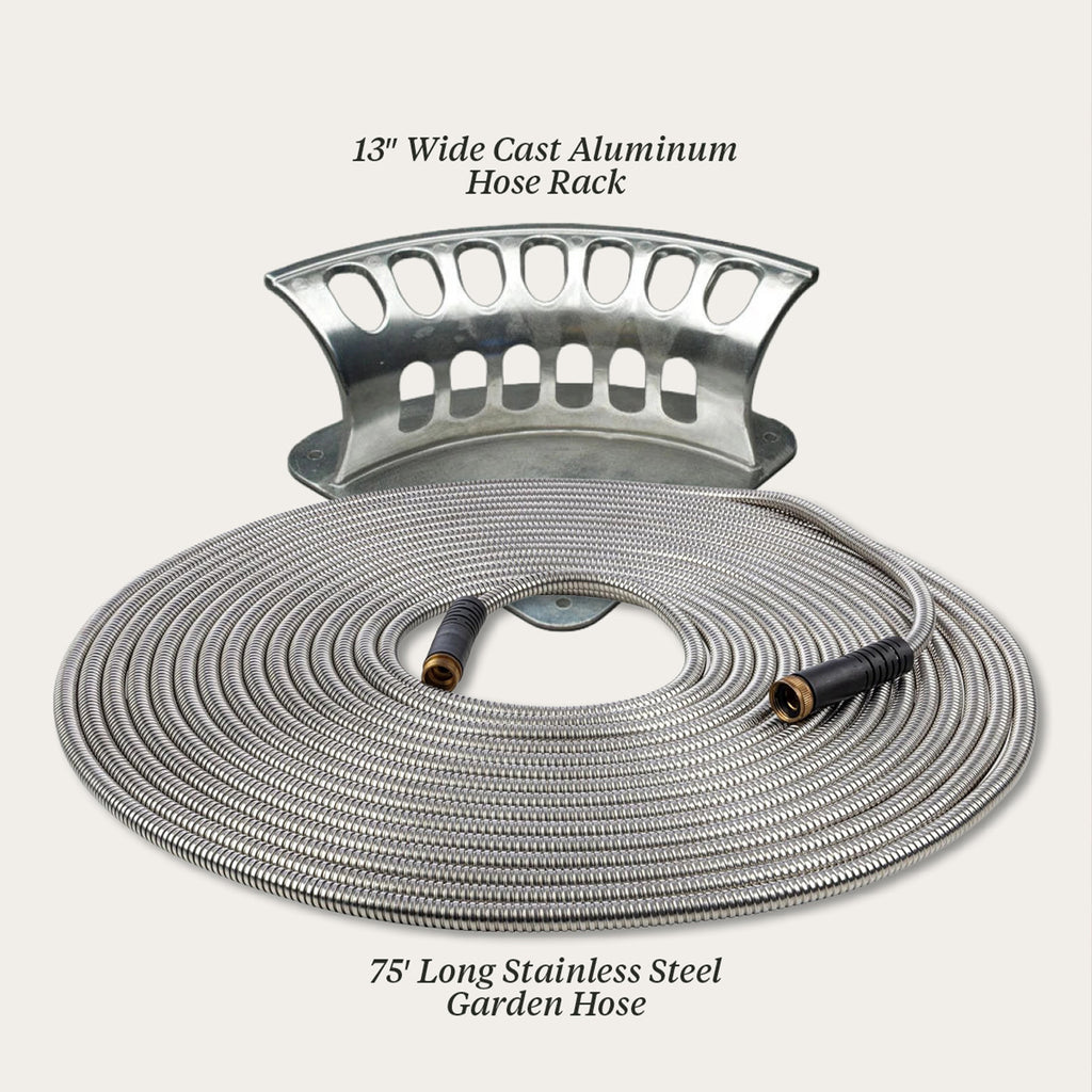 Ultra-Durable Garden Hose and Rack Set