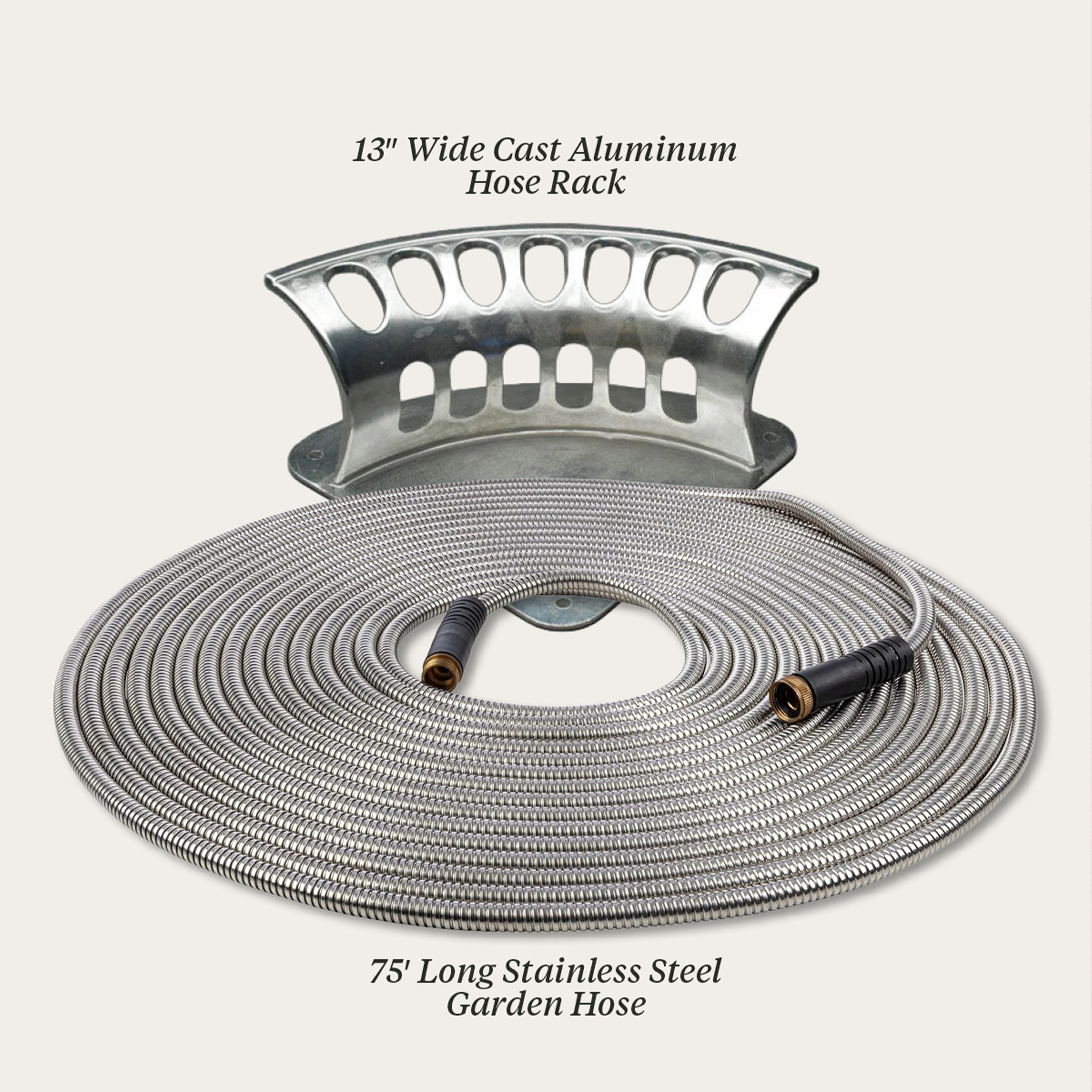 Ultra-Durable Garden Hose and Rack Set