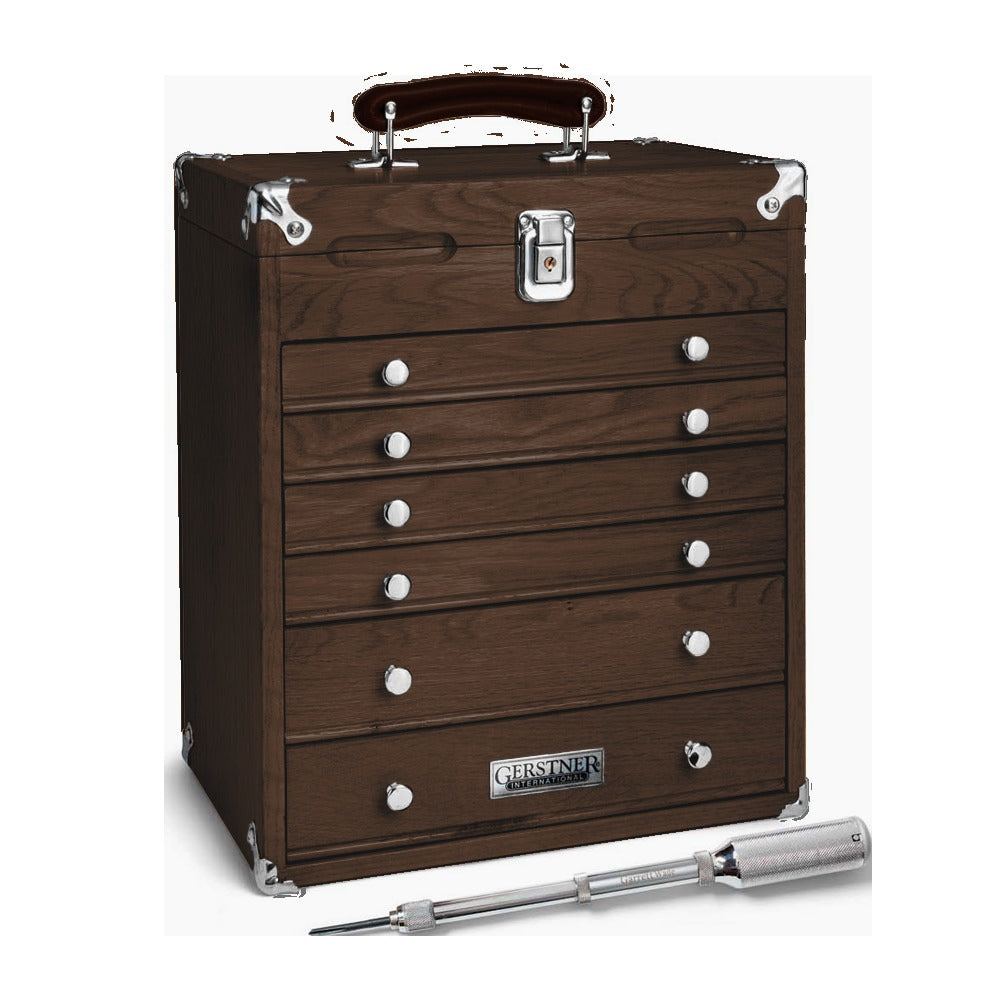 Gerstner International Dark Oak Six-Drawer Chest