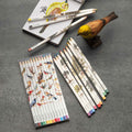 Set Of 12 Birds & Trees -Themed Color Artist Pencils
