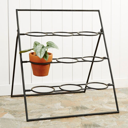 Terracotta Planter Stand Including 9 Pots