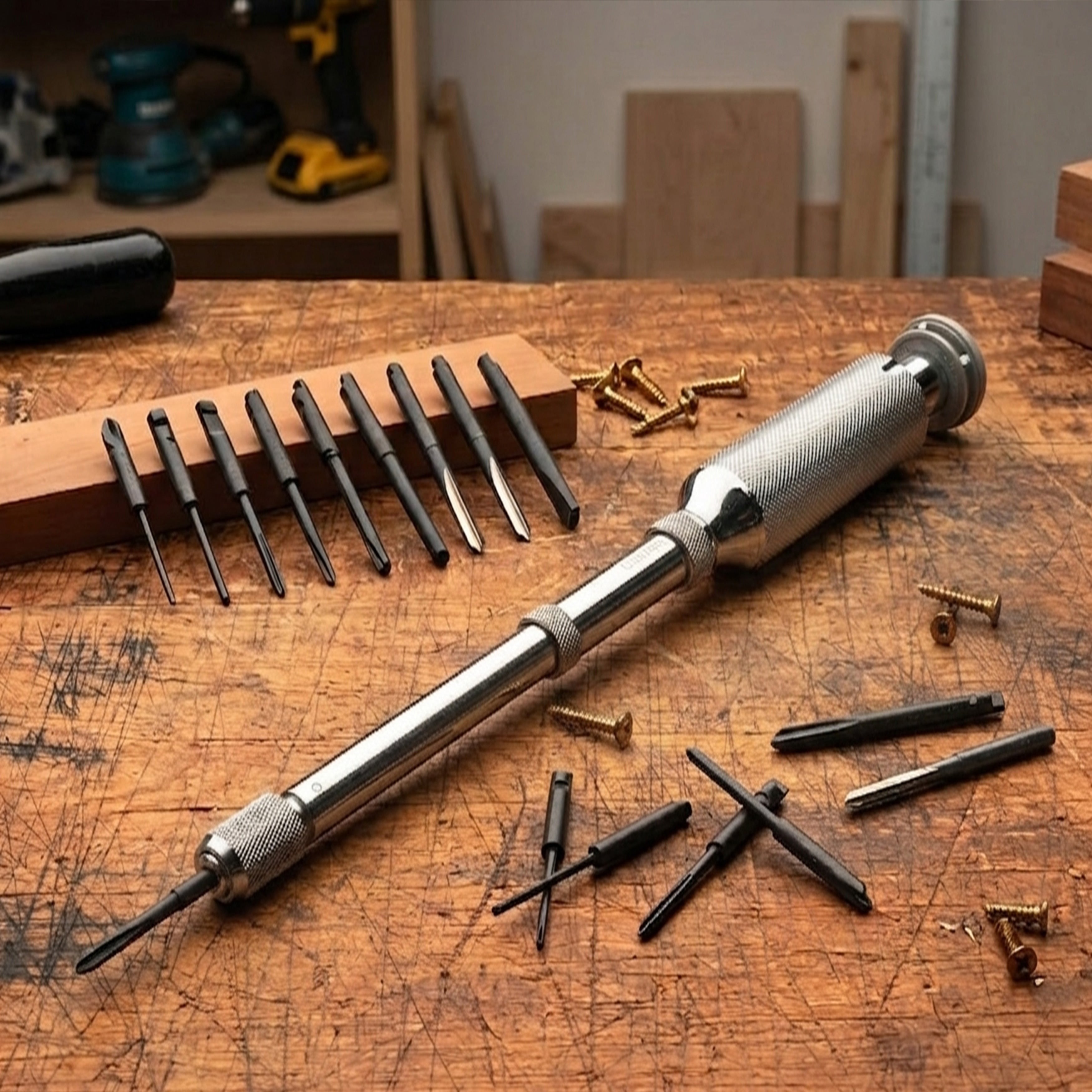 Garrett Wade Yankee Push Drill - Includes 16 Bits