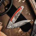 K2 Engraved Pinecone Pocket Knife