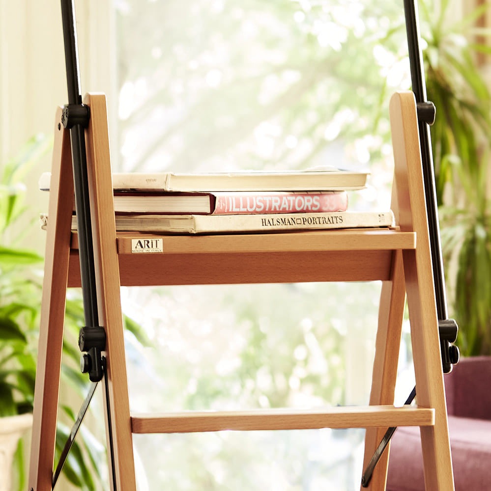 Premium Italian Beechwood Extendable Rolling Ladder
