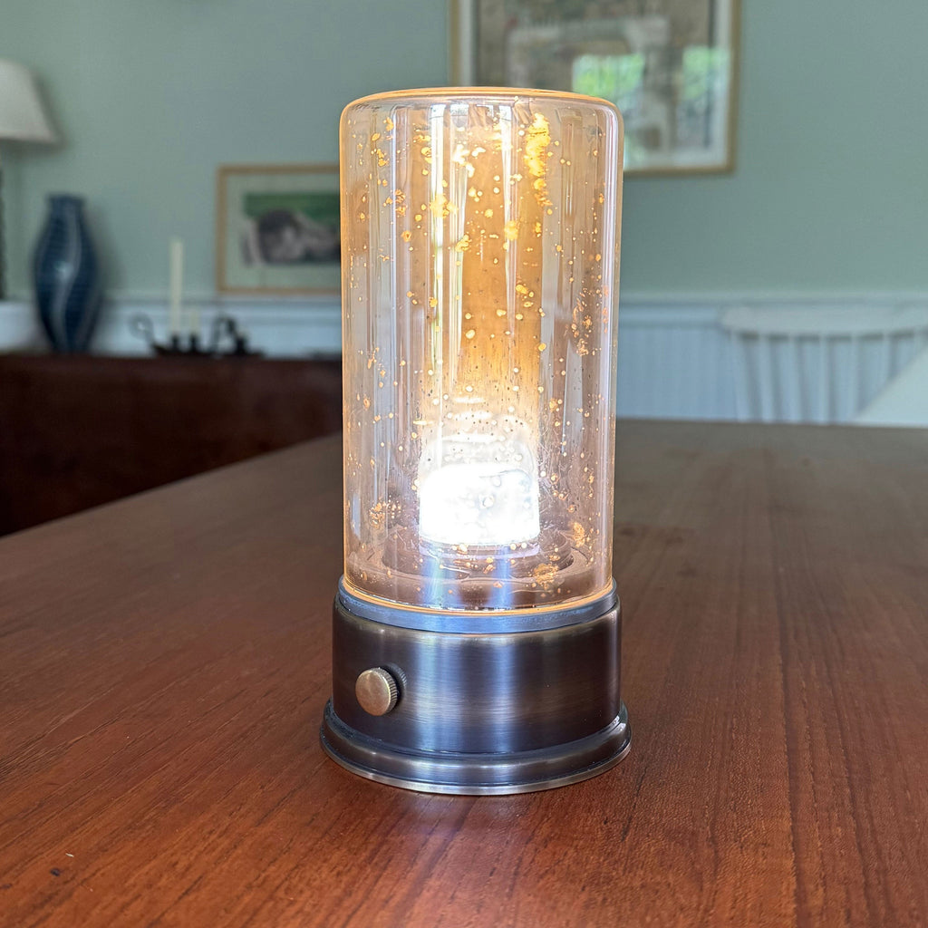 LED Mid-Century Lamp, Bubble Glass