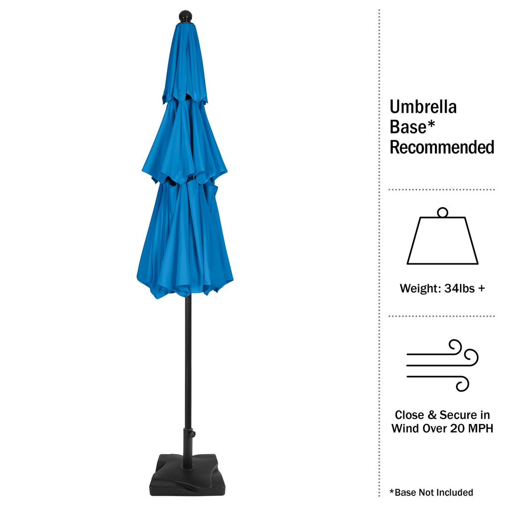 Triple Layer Patio Umbrella - Blue