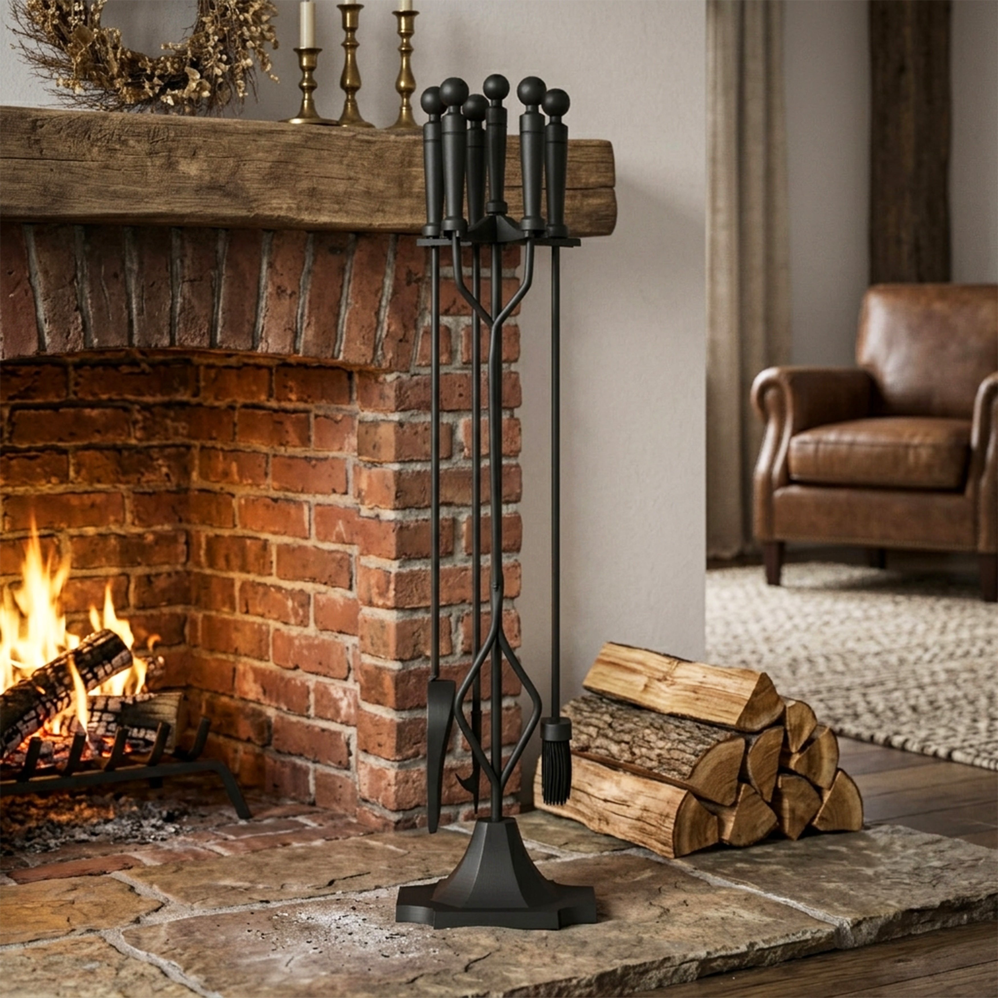 5-Piece Fireplace Tool Set