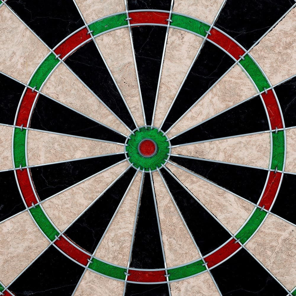 Old-Fashioned Dartboard Set in a Pine Cabinet