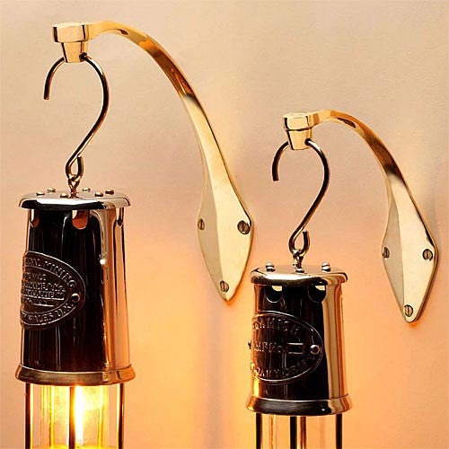 8" Brass & Copper Oil Lamp