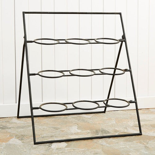 Terracotta Planter Stand Including 9 Pots