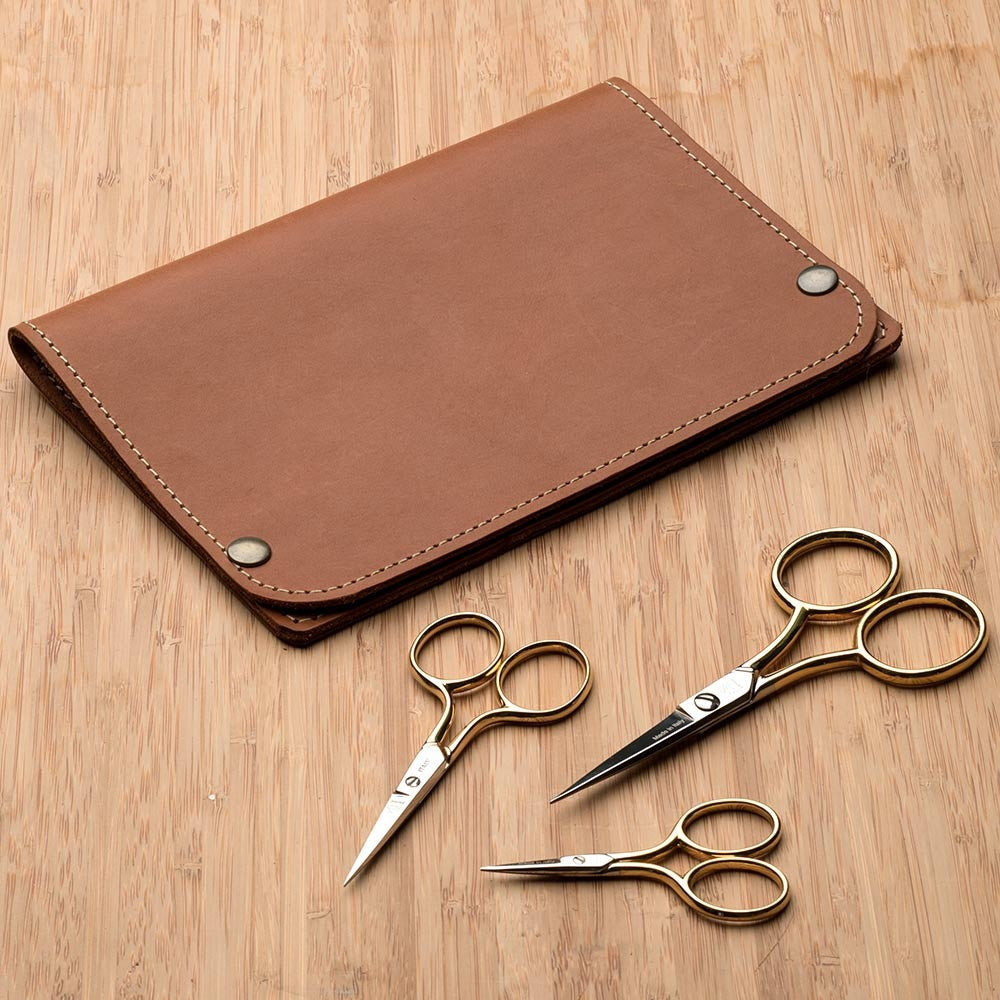 Classic Embroidery Scissors with Leather Case