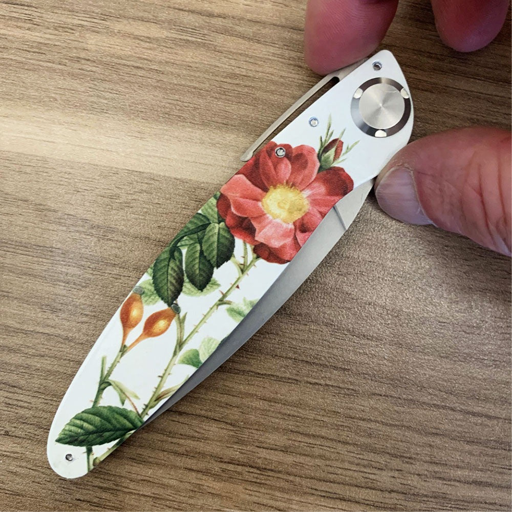 K2 Flower Design Folding Knife