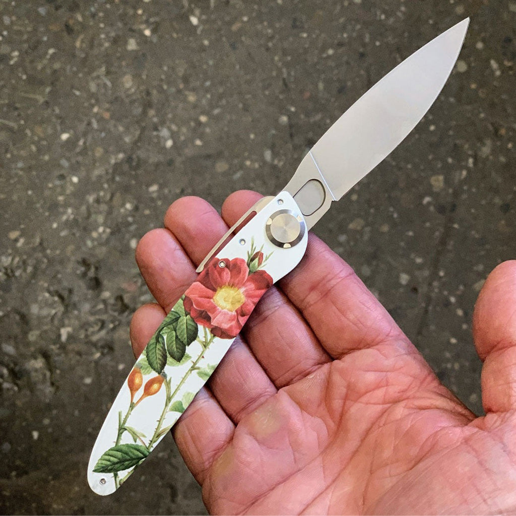 K2 Flower Design Folding Knife