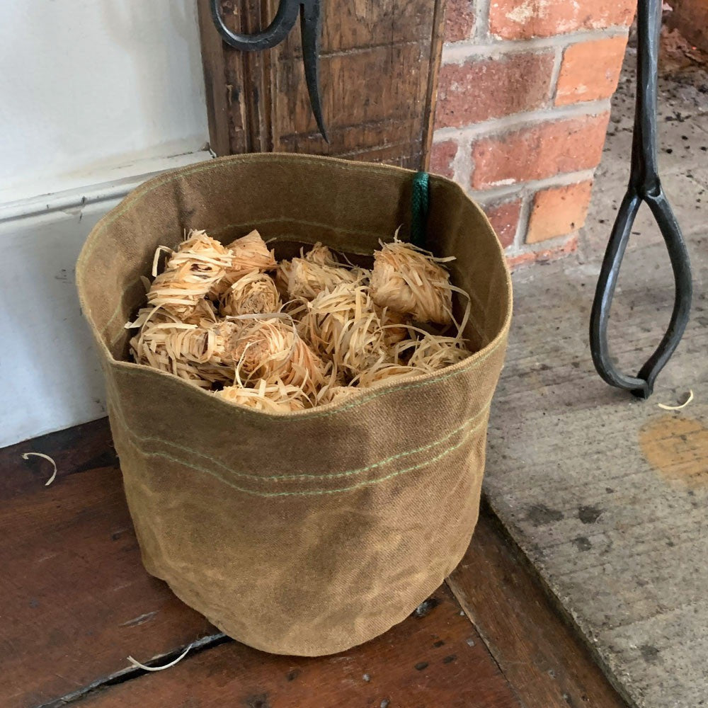 50 Firelighters with Waxed Canvas Storage Set