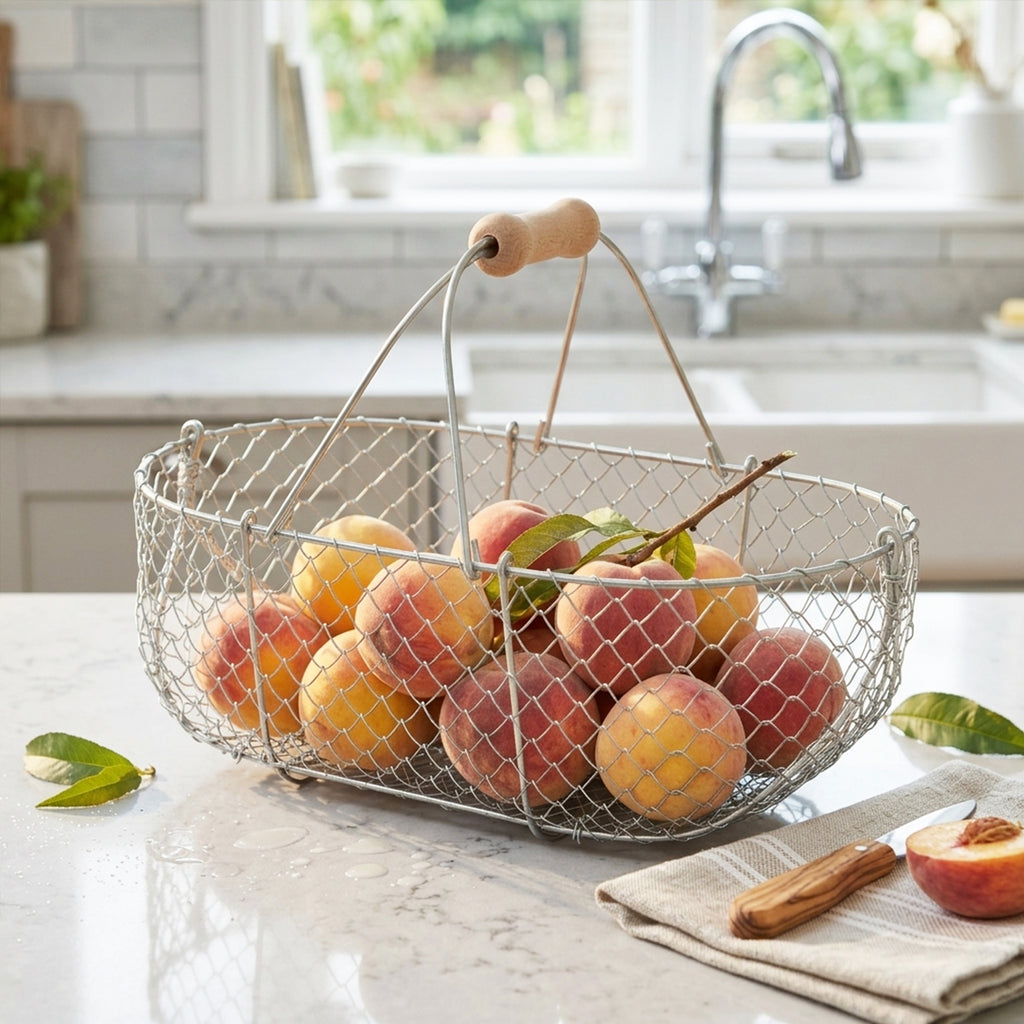 Medium Galvanized Basket
