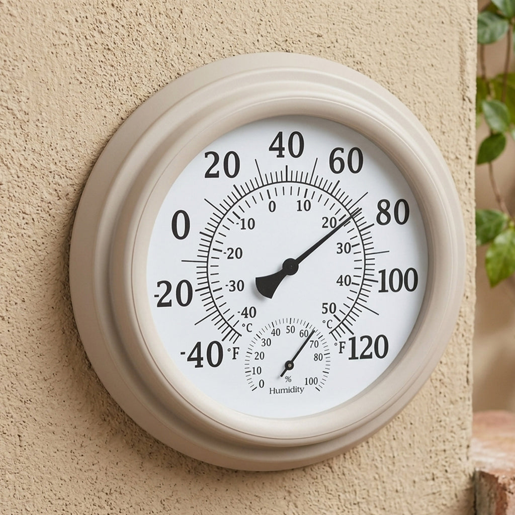 Outdoor Wall Thermometer and Hygrometer