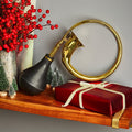 Vintage-Styled Brass Horn With Rubber Bulb