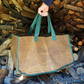 Double Thickness Waxed Canvas Log Carrier Brown