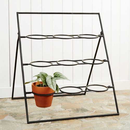 Terracotta Planter Stand Including 9 Pots