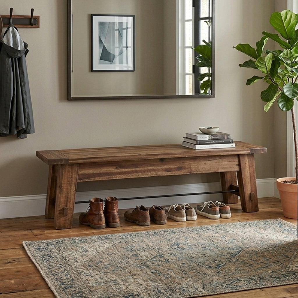 60 In. Industrial Style Entry Bench