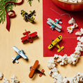 Six Biplane Tin Ornaments