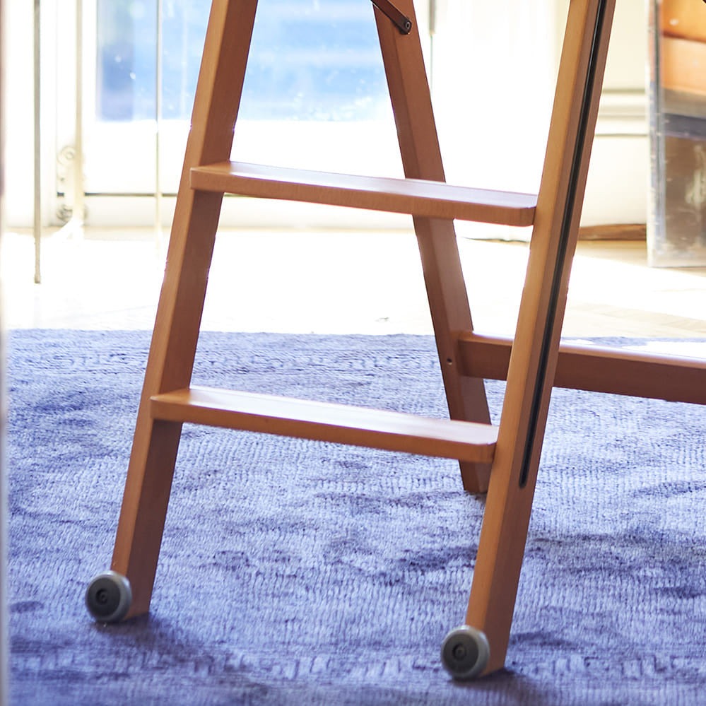 Premium Italian Beechwood Extendable Rolling Ladder