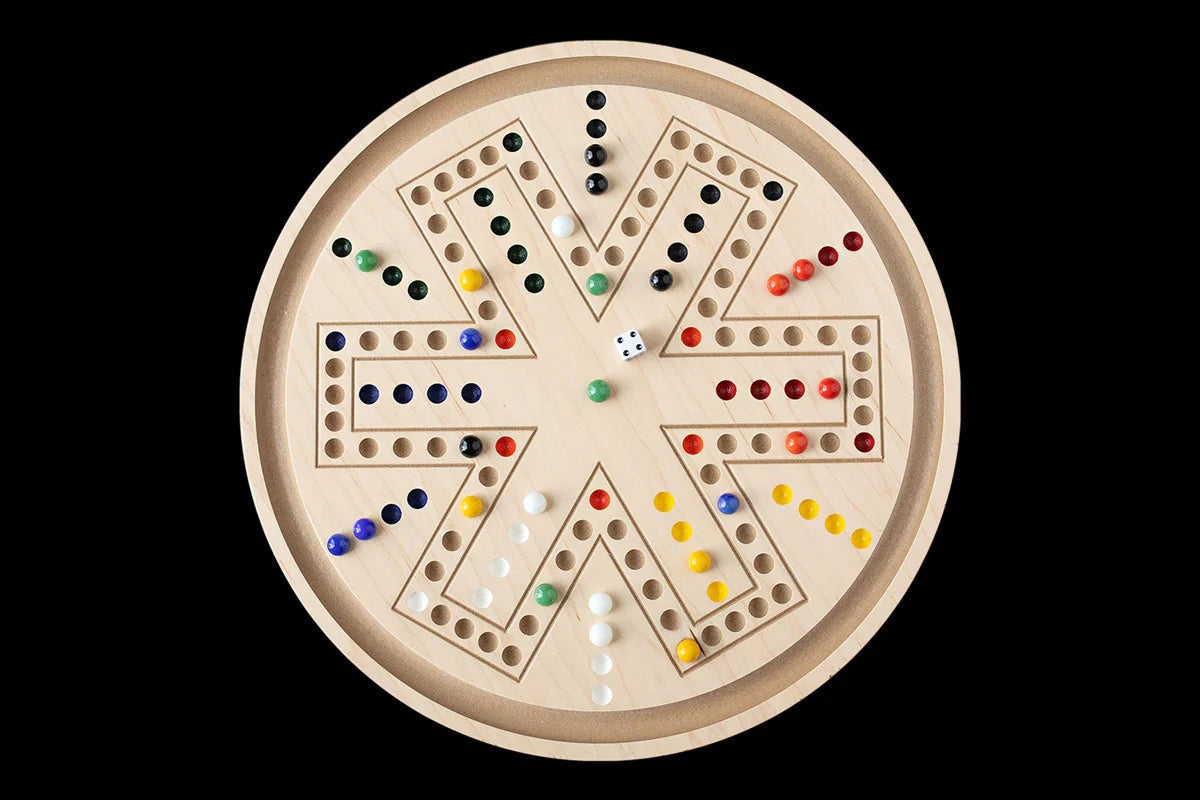 2-in-1 Handcrafted Aggravation / Chinese Checkers Game
