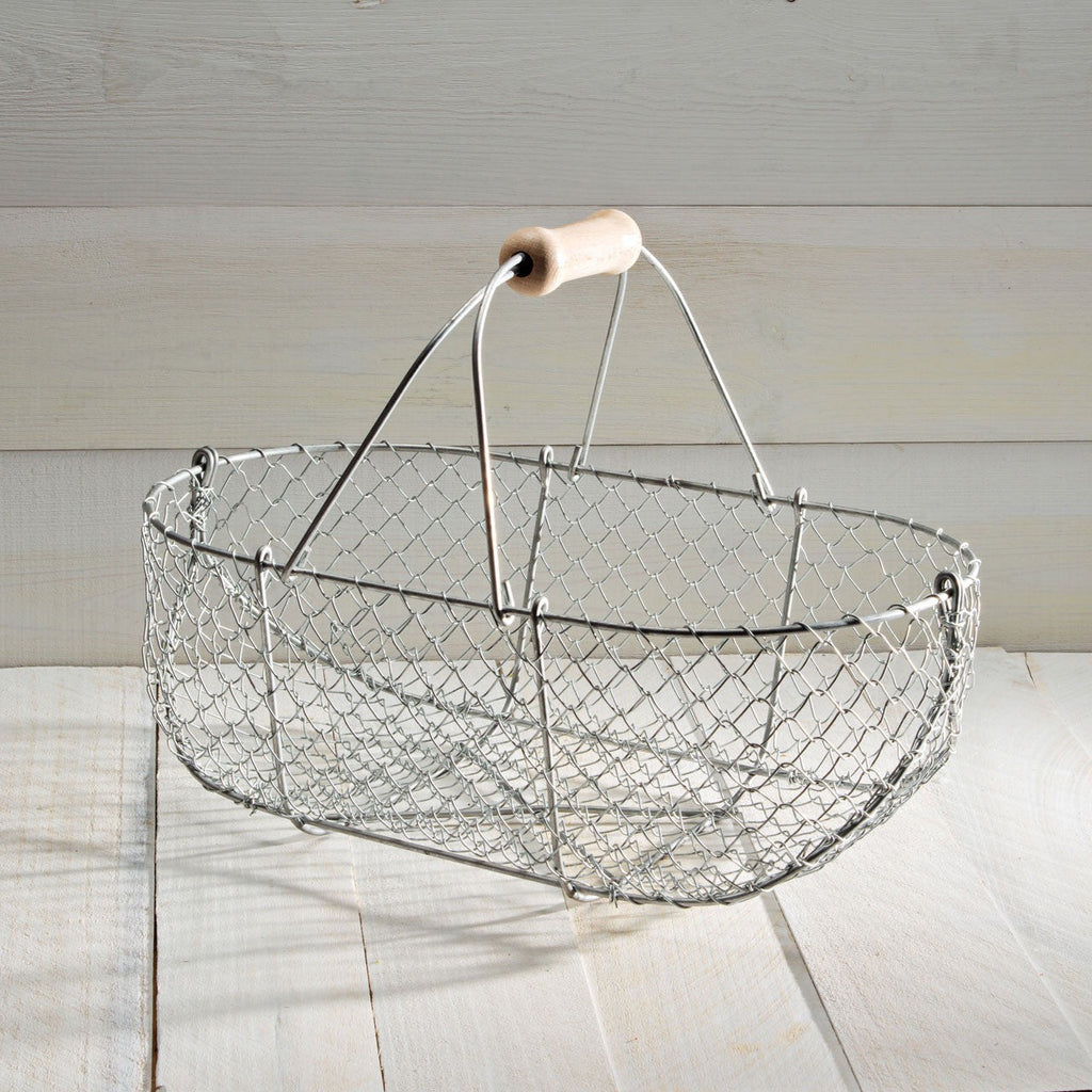 Woven Galvanized Basket Pair