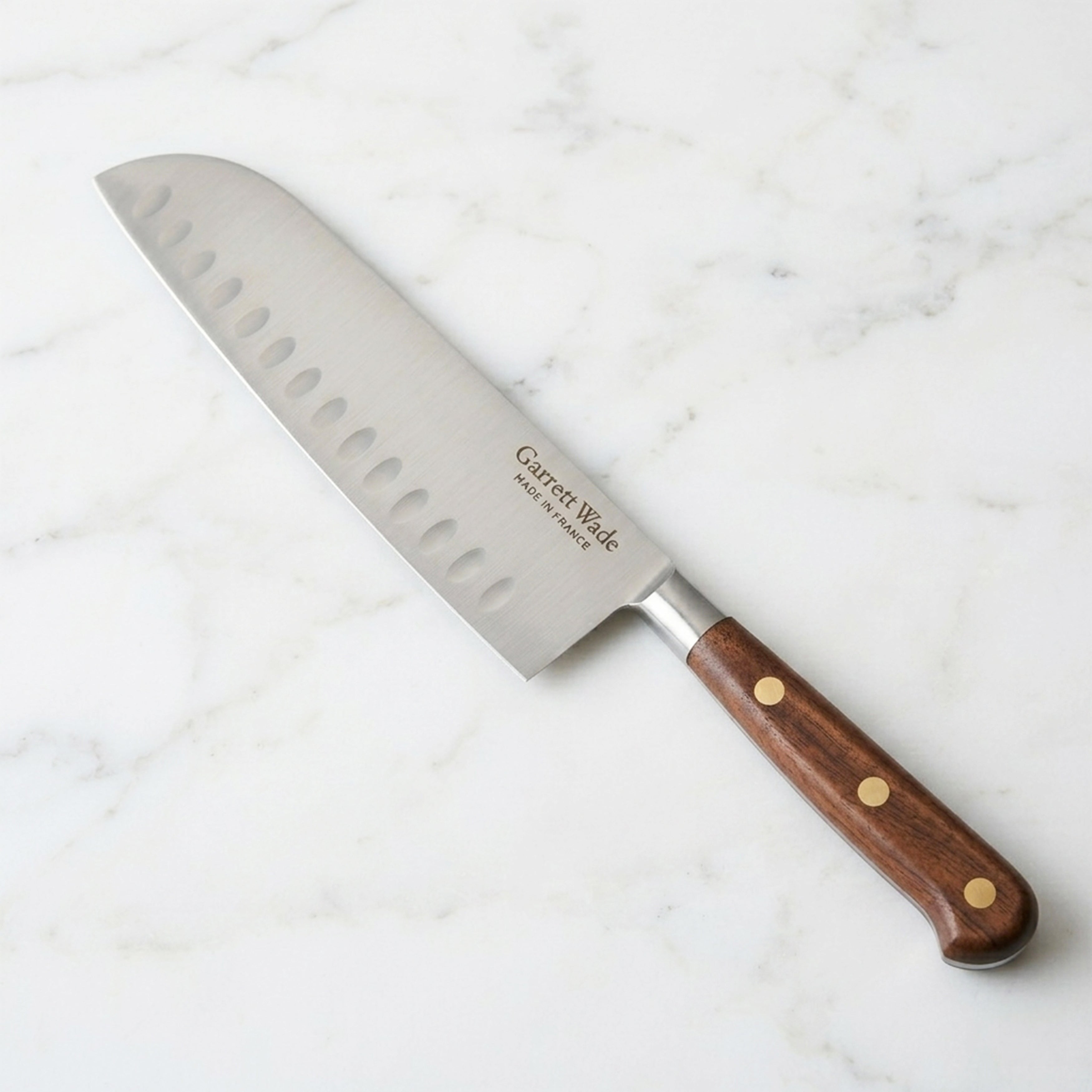 Scalloped Santoku Knife Walnut