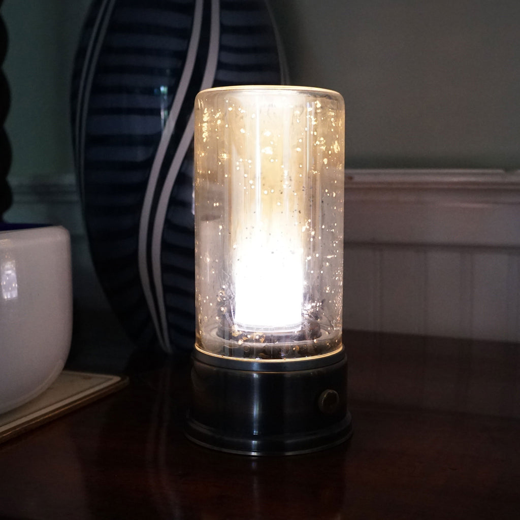 LED Mid-Century Lamp, Bubble Glass