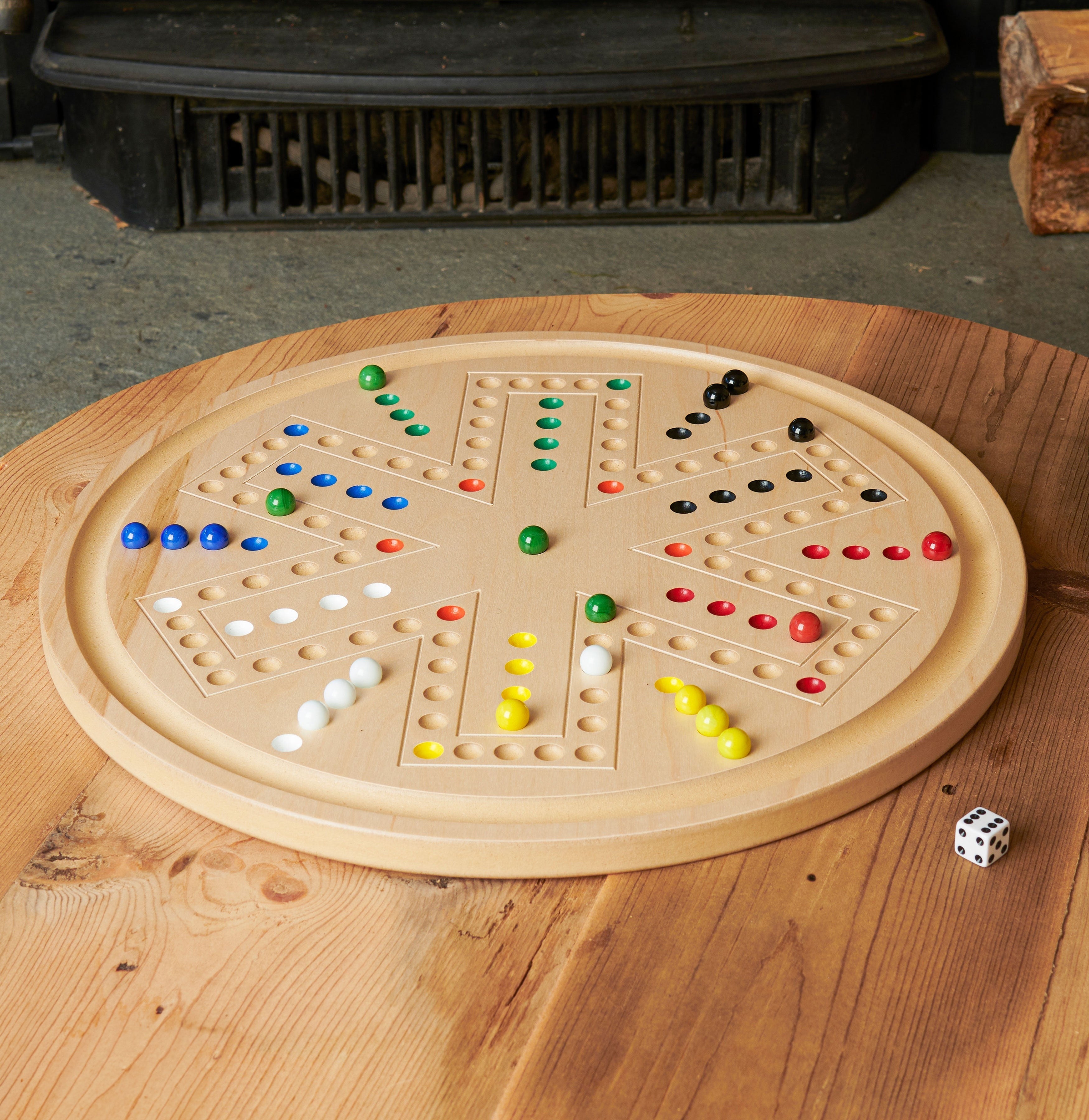 2-in-1 Handcrafted Aggravation / Chinese Checkers Game