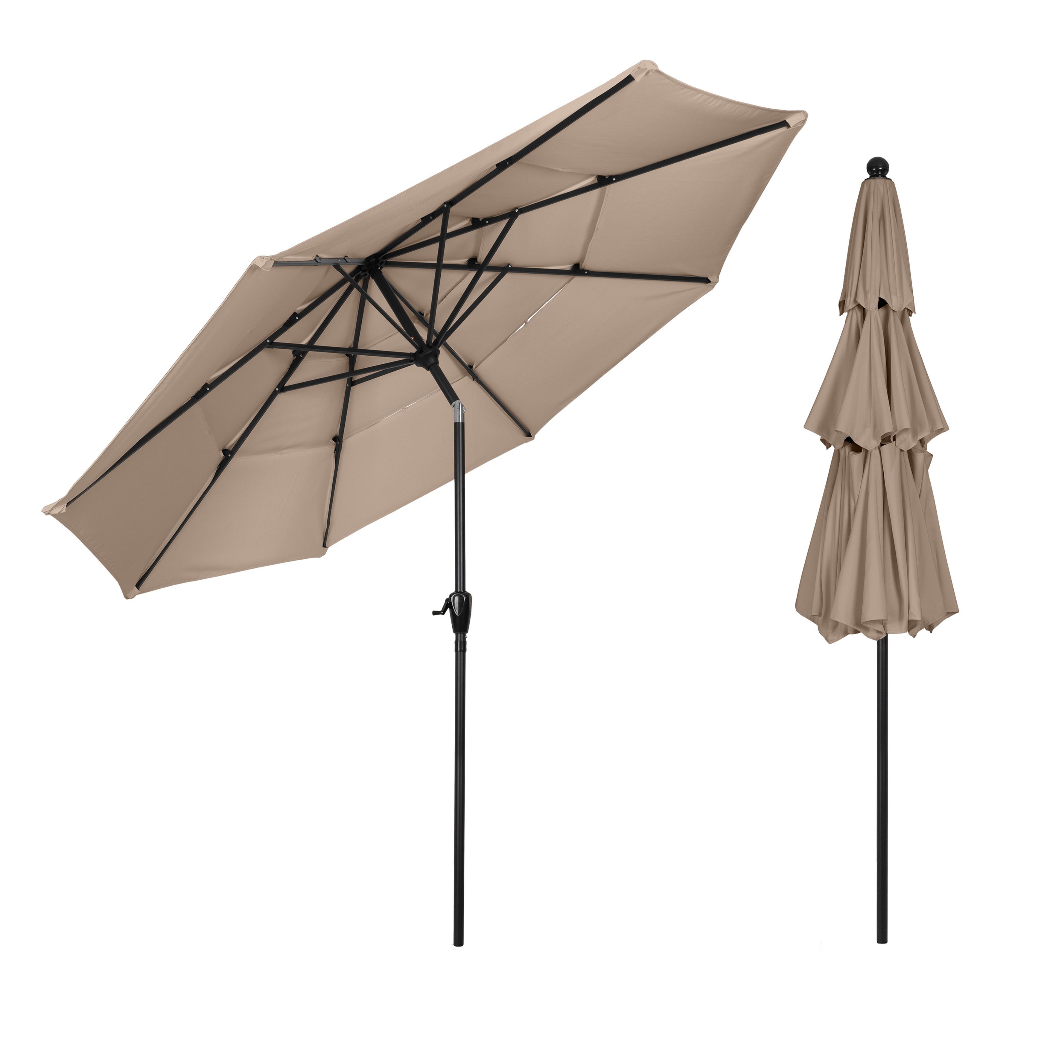 Triple Layer Patio Umbrella - Beige