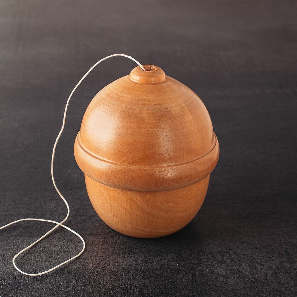 Wooden Acorn-Shaped Twine Holder