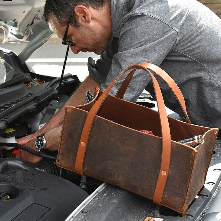 Garrett Wade Portable Leather Tool Bag