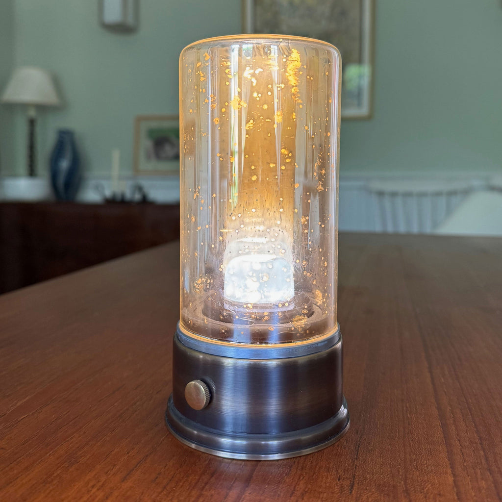 LED Mid-Century Lamp, Bubble Glass