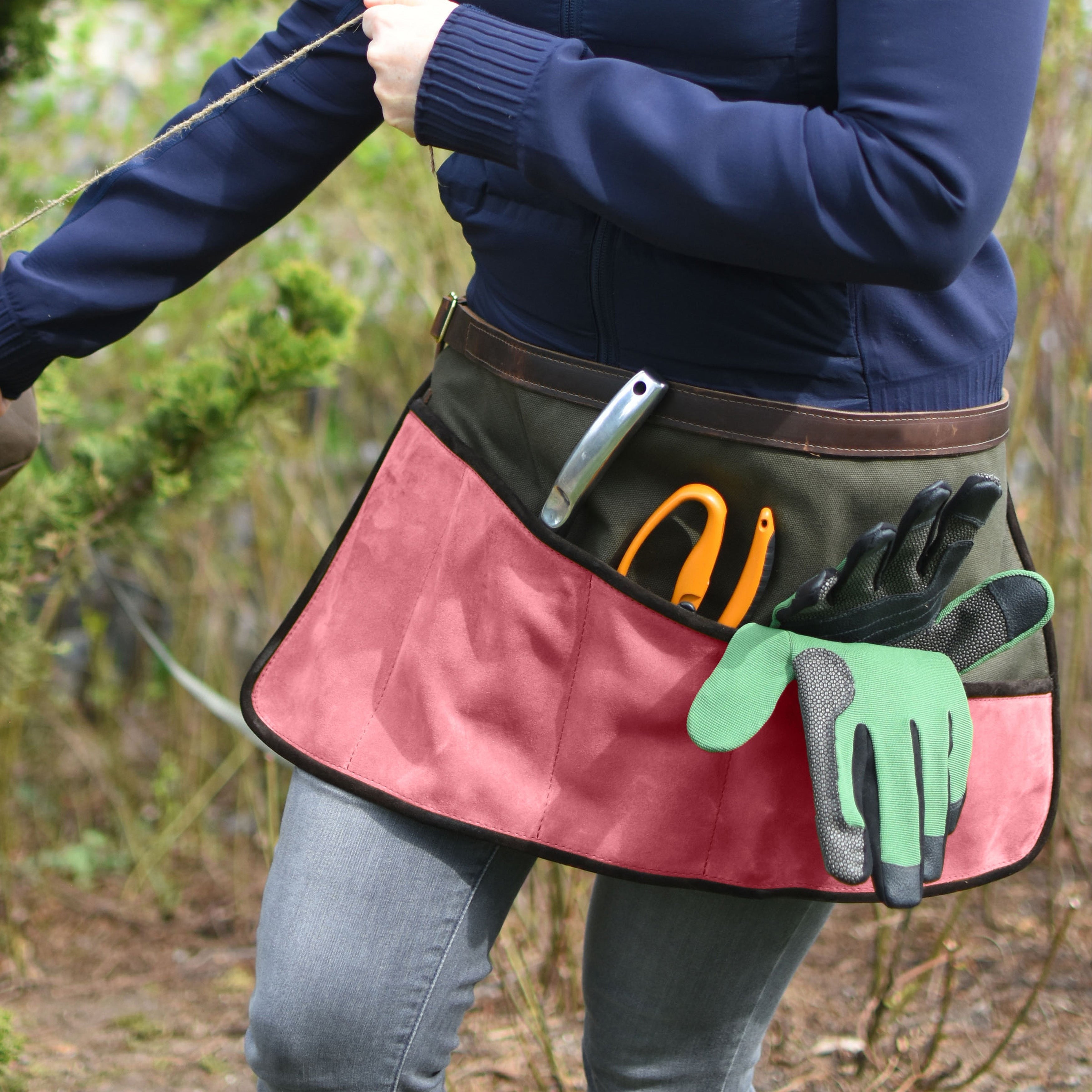 Waist-Level Gardening Apron, Pink
