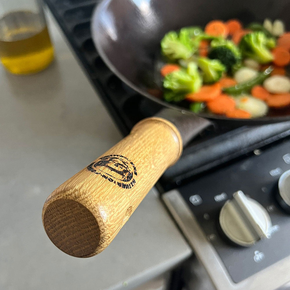 Netherton Long-Handled Spun Iron Wok