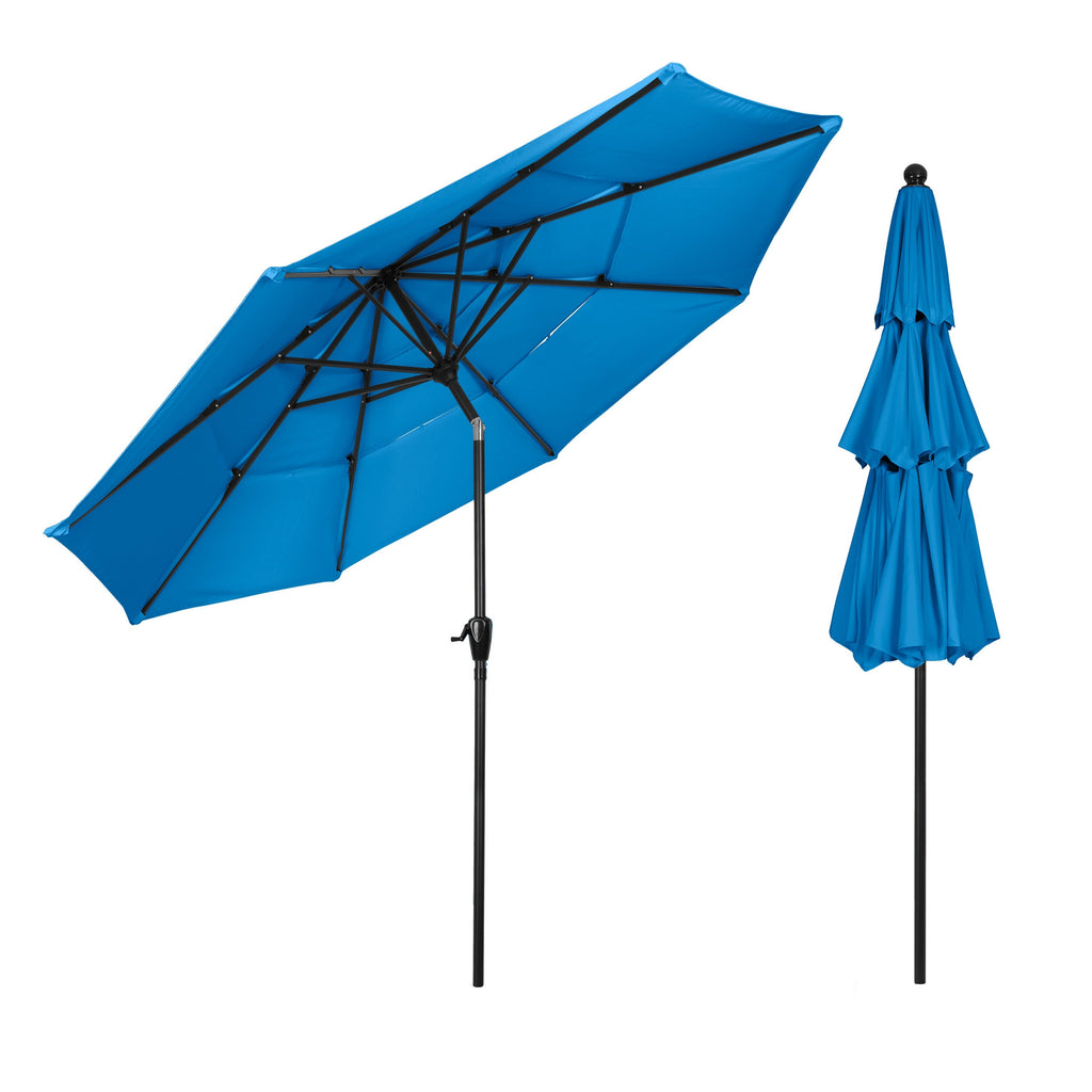 Triple Layer Patio Umbrella - Blue