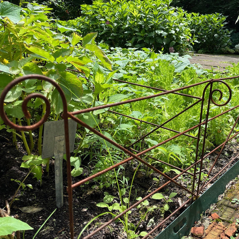 Classic Iron Garden Edging Hurdles, Set of 4