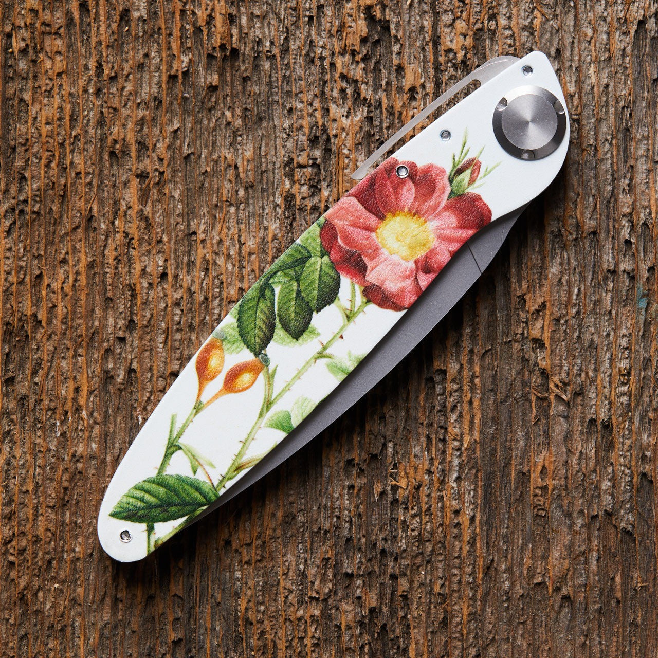 K2 Flower Design Folding Knife