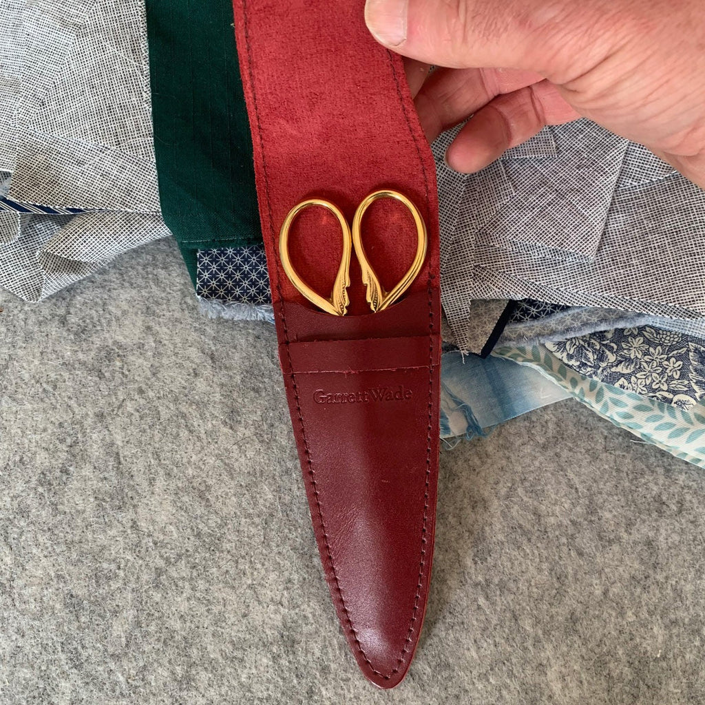 6” Gilded Sewing Scissors with French Leather Case