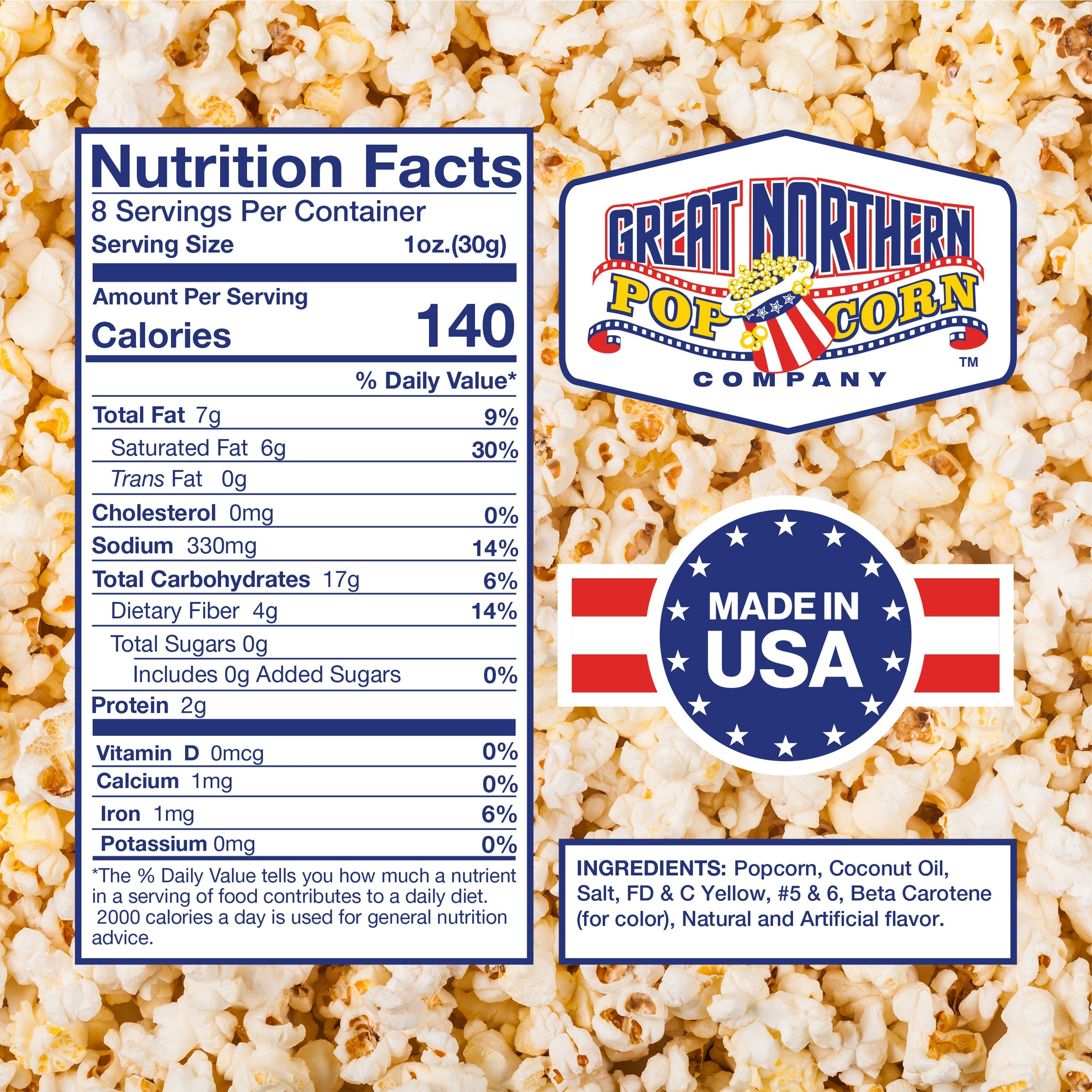 8 Oz. Popcorn Packs - 12 packs