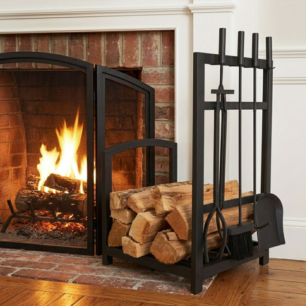 5-Piece Firewood Rack Set