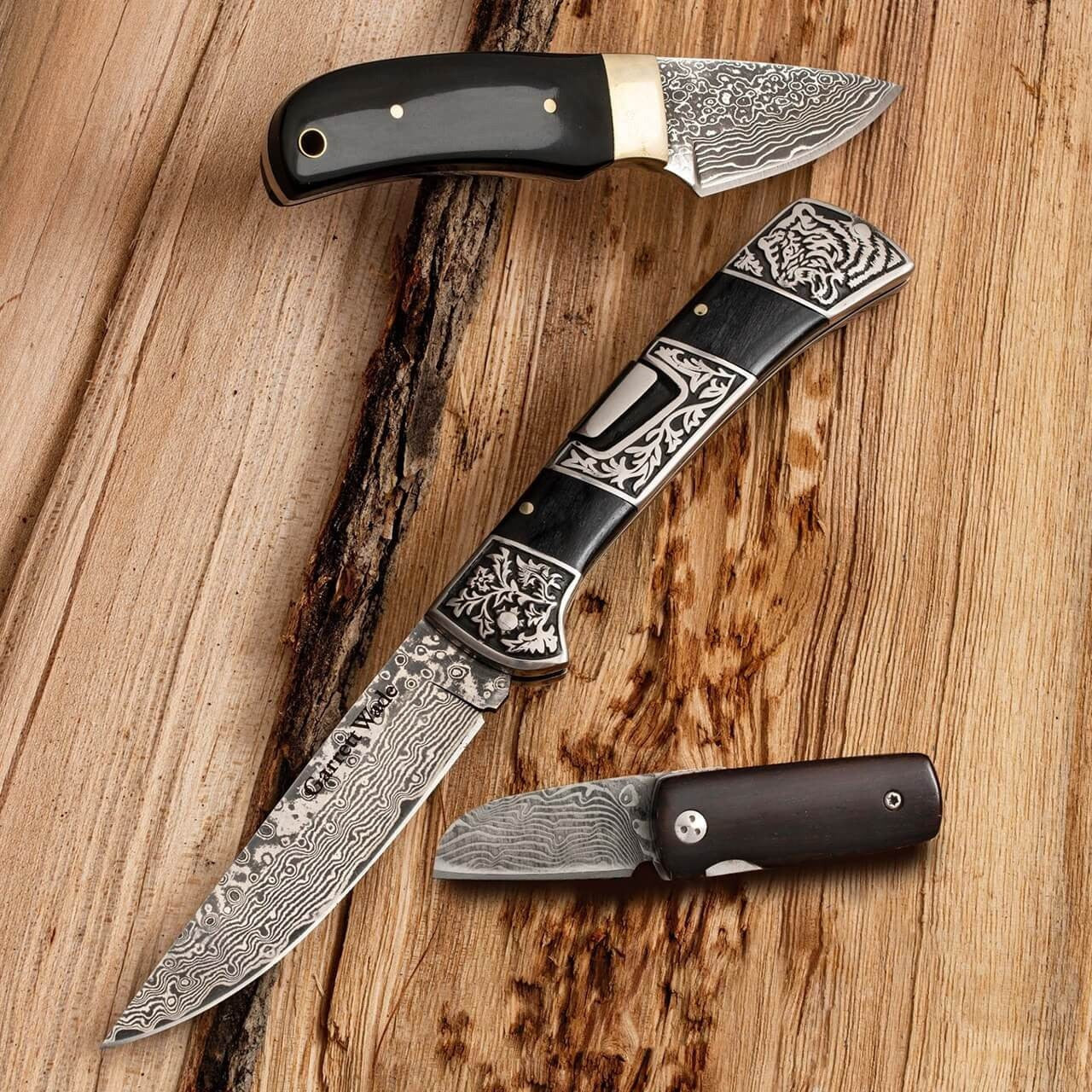 3 Gorgeous Damascus Knives